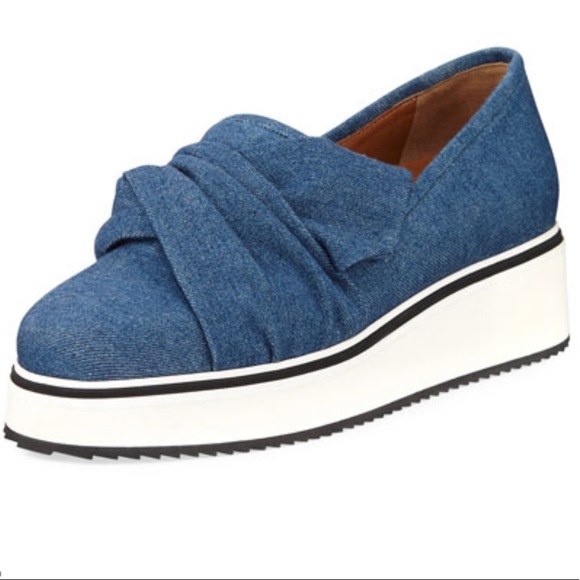 denim platform shoes